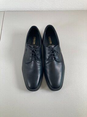 Geox Respira Brayden 2Fit ABX mens leather black shoes wide fit EU 46 US 12.5